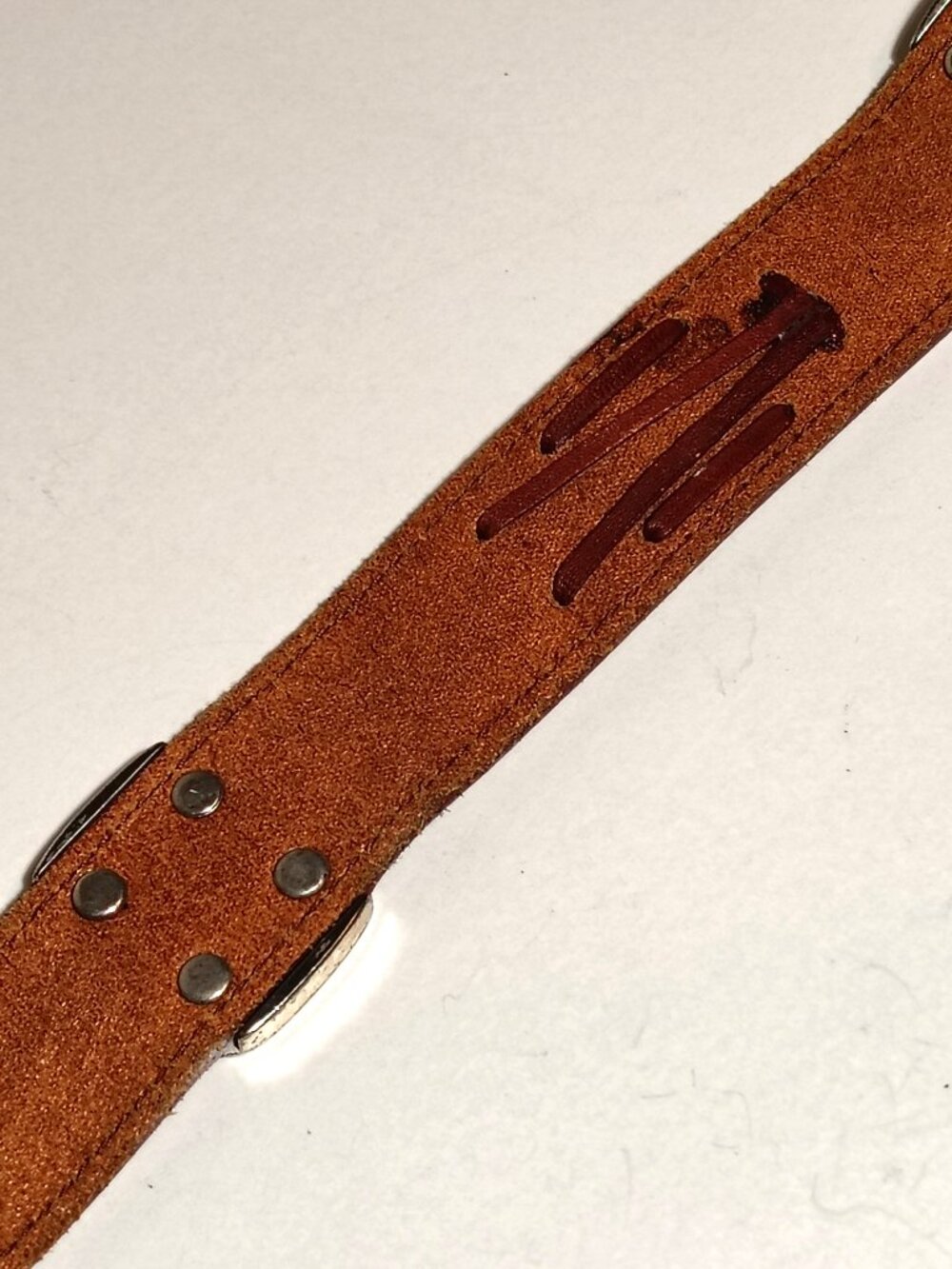 Latigo Western Concho Belt Full Grain Leather Brown Vintage Large Boho Festival - Picture 10 of 12